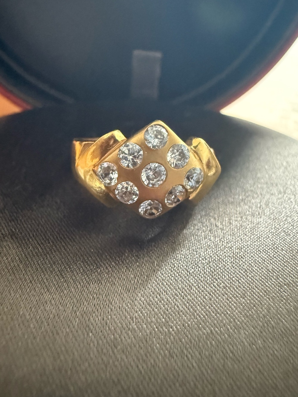 Rare 21k Solid Gold Vintage Dubai Geometric Star Cluster Ring Size 7.75 - 4.20g - Picture 4 of 12